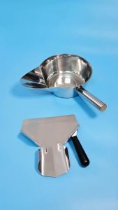 Stainless Steel French Fries Shovel Single Handle French Fries Scoop French Fries Packaging Shovel