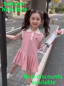 ผู้หญิงทารกฤดูร้อนแต่งตัววิทยาลัยตะวันตก 2025 กระโปรงเสื้อกั๊กใหม่หมีจีบเจ้าหญิงกระโปรง