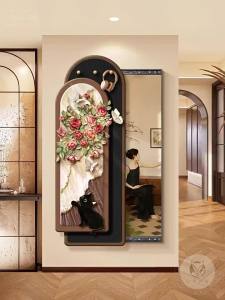 HAOJIUBUJIAN | Decorative Sliding Hidden Full Length Mirror