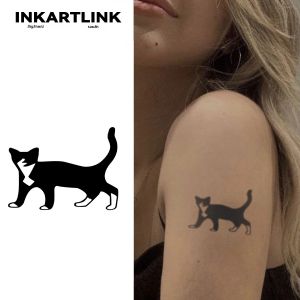 3 ชิ้นแมวสักชั่วคราว ยาวนานถึง 15 วันเทคโนโลยีใหม่เมจิกกันน้ํากึ่งถาวรสติกเกอร์