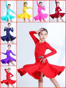 Trang Phục Múa Latinh Trang Phục Quy Định Thi Đấu Cho Trẻ Em Nữ Trang Phục Múa Latin Váy Xòe Rộng Trang Phục Biểu Diễn Múa Thiếu Nhi Trang Phục Luyện Tập