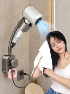 LANGBA | Giá Đỡ Máy Sấy Tóc Có Miếng Hút Chân Không Không Cần Khoan