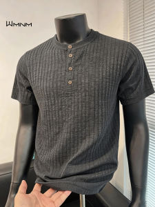 WMNM | Áo Thun Cổ Henley Tay Ngắn Thoáng Khí Nhẹ Co Dãn Ôm Sát