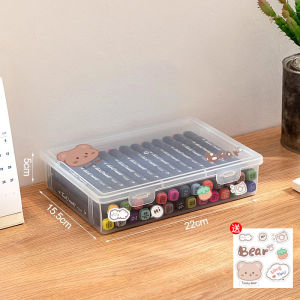 Transparent A4 Paper Storage Box Dustproof Document File Organizer for Office Supplies Bookshelf Desktop Arrangement Plastic Box
