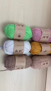 1Pc 100g Cotton Hollow Crochet Yarn 2mm Polyester knitting Thread Round Crocheting line Thick DIY bag mat slipper amigurumi