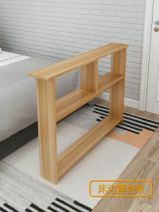 ROOSIO Furniture Side Cabinet Bedside Table Wood Side Table for The Bed for Living Room Storage Rack Multi-layer Gap Grocery Display Rack