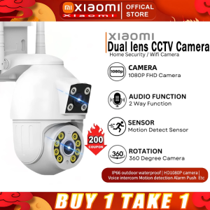 【BUY 1 TAKE 1】Xiaomi 4K HD CCTV Dual Lens Outdoor Waterproof WiFi Camera CCTV IP Security Cam 360° Humanoid Auto Tracking Night Vision Security Camera