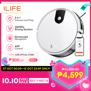[PH Stock] ILIFE V9 Robot Vacuum Cleaner Home Smart Sweeper RoboVac Automatic Floor Vacuum Sweeper Dry and Wet Automatic for Home and Office Strong Suction Power Mopping and Sweeping High-end Automatic Robotic Vacuum Cleaner