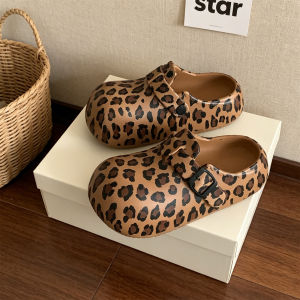 XIXITIAO | Fine Elegant Leopard Print Slip On Slippers for Women