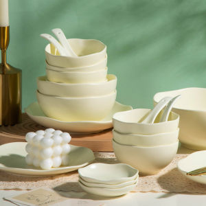 Attractive Single Student Home Use Bowl 2025 New Design Dormitory High Aesthetic Value Good Looking Soup Noodles Eating Plate