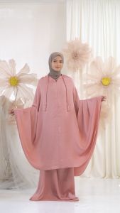 MUKENA DEWASA POLOS SANTORINI SILK JUMBO 2 IN 1