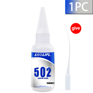 LOOLIFL | 1-5pcs LOOLFIL 502 Super Glue Instant Quick-drying Cyanoacrylate Adhesive Leather Rubber Wood Metal Strong Bond Liquid Glue Tool