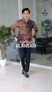 Kemeja Batik Pria Slimfit Motif ULANSARI Lengan Panjang Premium Bahan Katun Furing Solo