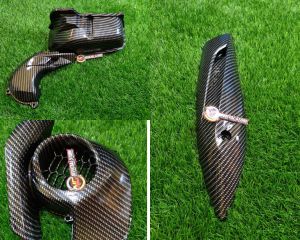 (4pcs) FINO 125 KNALPOT (MIOJ) KIPAS FILTER 125 CARBON