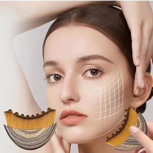 Facial Lymphatic Massage Brush with Storage Box Chin Jawline Sculpting Ergonomic Contour Tool for Skin Stimulating & Drainage