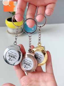 Thước Dây Mini 2m Bỏ Túi – Thước Cuộn Móc Khóa Nhỏ Gọn Vỏ Nhựa ABS Giả Kim Loại Đo Tiện Lợi