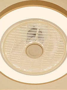 LED Ceiling Fan Light Adjustable Wind Speed Fan Light Remote Control Round Ceiling Fan Flush Mount Low Profile Dimmable 3 Color 3 Speeds for Bedroom Living Room 吊扇灯