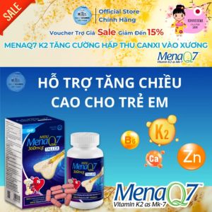[NSF1111 Giảm 111K] Midu MenaQ7 360mcg Canxi D3K2 Q7 Cho Bé Tăng Chiều Cao 30 Viên Uống Phát Triển Chắc Xương Chính Hãng