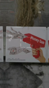 Timi Baby Childrens Spray Toy Money Gun Fun Party Game toys