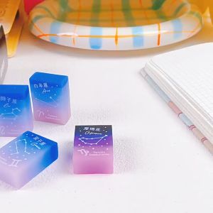 The zodiac gradient eraser high level art star appearance clean rubber Crum Student Eraser