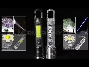 Senter Gantungan Kunci Mini SUNPRO S-191ST Dapat Diperbesar Isi Ulang Tipe C Led Super Terang Baru dengan Laser Putih