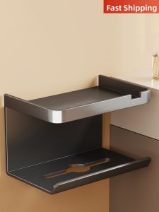 Wall-mounted Drill-free Toilet Paper Holder Bathroom