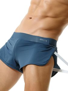 Mens Sports Aro Pants Comfortable Breathable Mesh Shorts High Waist U Design Polyester Fabric Hip Lifting Underwear