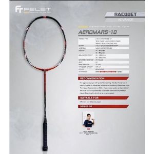 Raket Badminton Felet Galaxy Flare 10 Aero Mars 10 Tension 32 Lbs Original