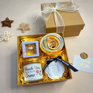 Kèm túi & thiệp Set quà tặng khăn lụa cao cấp và nến thơm quà tặng 20/11 quà tặng 8/3quà tặng mẹ