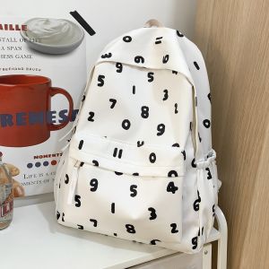 OUDENGPAI | กระเป๋าเป้สะพายหลังเดินทางสไตล์เรียบง่ายสำหรับผู้หญิง กระเป๋าสะพายไหล่แบบสองข้างสำหรับนักเรียนมัธยมปลายและมัธยมต้น กระเป๋าเดินทางแบบลำลอง