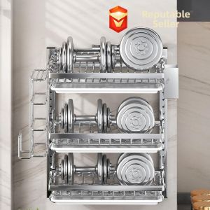Wall-mounted Drilling-free Multi-layer Dish Rack