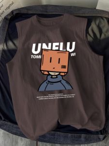 Pure Cotton Sleeveless Vest Mens Summer New American Style Sporty Loose Fit T-Shirt Breathable Casual round Neck Top