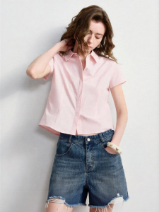 Toyouth | Áo Sơ Mi Ngắn Tay Form Ôm Phong Cách Đi Làm Bằng Vải Cotton Co Dãn