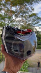 Lampu depan supra x 125 new BATMAN 2007-2013 custome biled ASLI projector Devil RGB by CR7