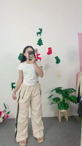 ชุดเซ็ตแฟชั่น เสื้อยืด+กางเกงขากว้าง สไตล์แฟชั่น