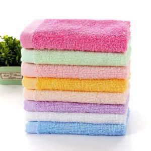 "12-Piece Cotton Face Towel Set - 25x25 cm Soft and Absorbent Washcloths"