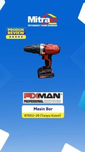Fixman Mesin Bor Tanpa Kabel R7002-2B Merah