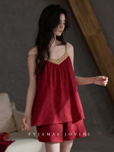 Summer Strap Short Set Sleepwear Cotton