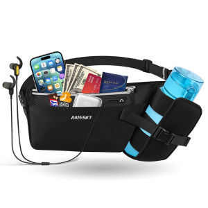 HAISSKY Water Bottle Holder Waist Running Bags For iPhone 17 16 15 13 Pro Max 17AIr 16E14 Plus Women Men Sports Fanny Waist Pack