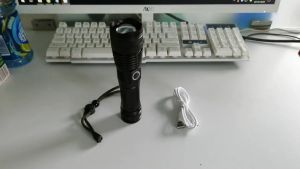 Best Outdoor Senter Led XHP50 most powerful flashlight 5 Modes usb Zoom LED Torch with 18650 battery