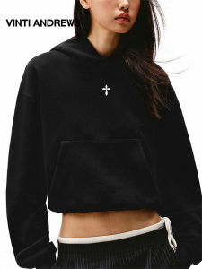 Retro Hooded Fleece Long Sleeve Casual Sweatshirt