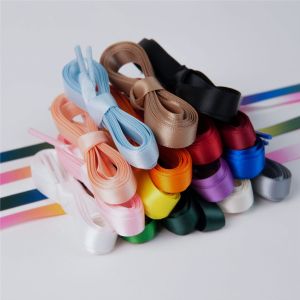 Luxury Silk Ribbon Shoe Laces Satin Flat Shoelaces Women Sneakers Shoelace Boots Laces for Shoes Decoration Casual Shoestring
