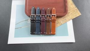 Vintage Watch Band Stitching Cowhide Strap for Seiko Smartwatch Wristband 18mm 20mm 22mm PU Leather Quick Release Bracelet