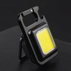 Đèn pin siêu sáng đèn led mini COB 800 Lumens móc khóa đa năng sạc usb tiện dụng
