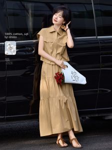 MOHANYIMEI | Casual Stylish Short-sleeve Shirt and Skirt Set