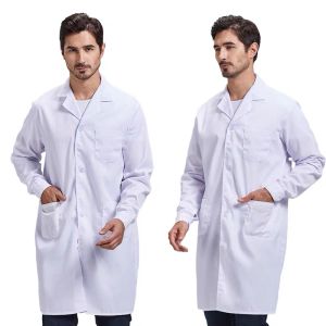 Rabbite Doctor Coat White Lab Gown White Lab Coat Long Sleeve Laboratory Gown for Men Coat Doctor