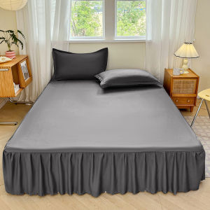Microfiber Bed Skirt Dust Ruffle 35cm Drop Ultra Soft Touch Machine Washable  Wrinkle Free Fade Resistant Easy Install