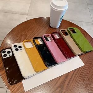 CASE Cocok Untuk warna jeli iPhone 11 13 12 mini 14 15 Pro MAX XR XS MAX 7Plus 8Plus SE 7 8 6 6 S Plus 2032 iPhone Wave Case Silikon Tahan Benturan