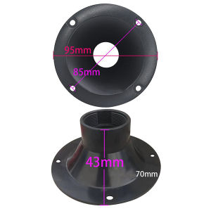 【Y】1Pc 4 Inch 95mm Small Size Round Horn Tweeter Speaker Repair Accessory Plastic Threaded Mouth Case
