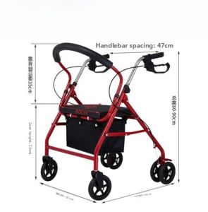 Lightweight Folding Shopping Cart Elderly Hand-Pulled Six-Wheel Vegetable Buying Convenience Cart Portable Leisure Storage Cart